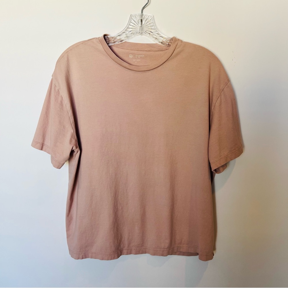 Ag Los Angeles Adriano Goldschmied pale pink tee